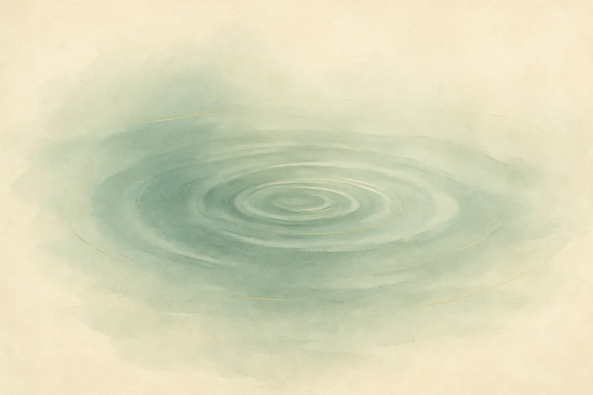 Illustration aquarelle poétique aux tons vert jade, dans le style de La Clairière, évoquant effet rebond après hypnose : que faire.