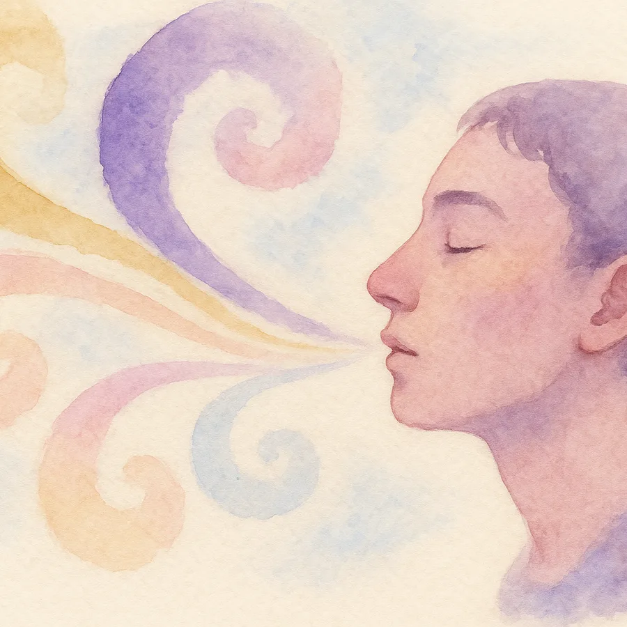 Les 5 Souffles Vitaux — aquarelle des cinq volutes